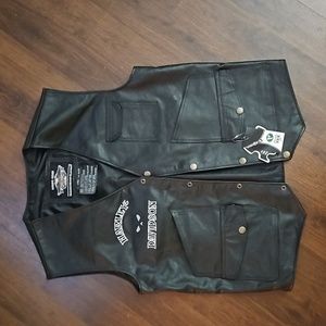 Men's leather vest
